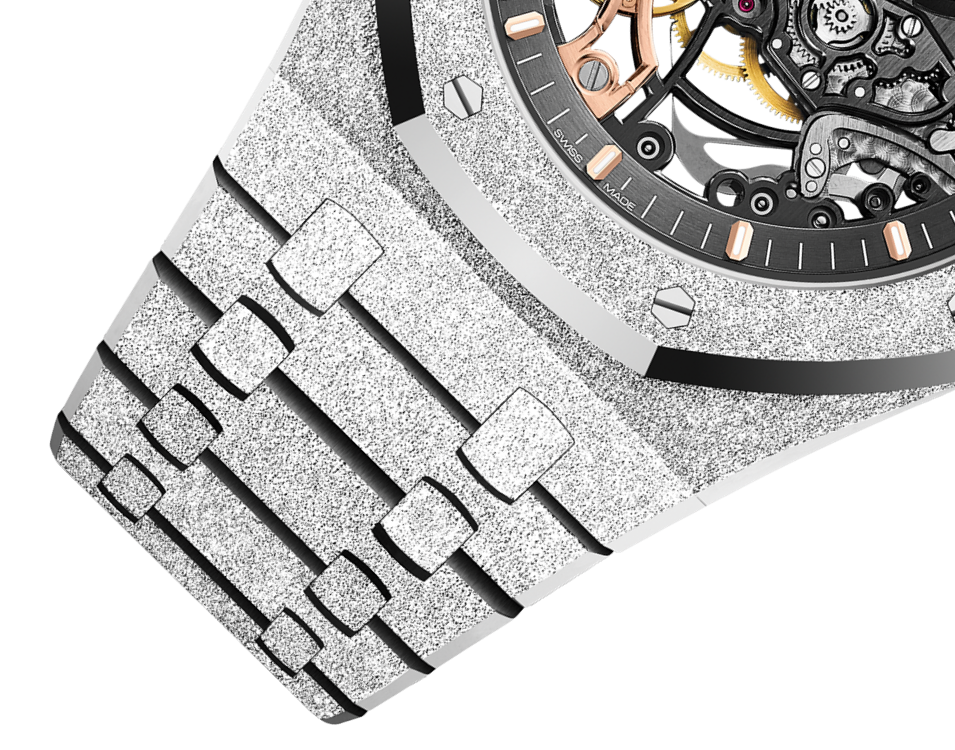 Audemars Piguet Royal Oak Frosted Gold Double Balance Wheel Openworked White Gold 15407BC