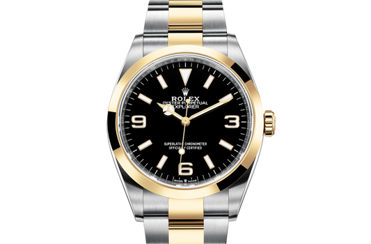 Rolex EXPLORER Oyster, 36 mm, Oystersteel and yellow gold