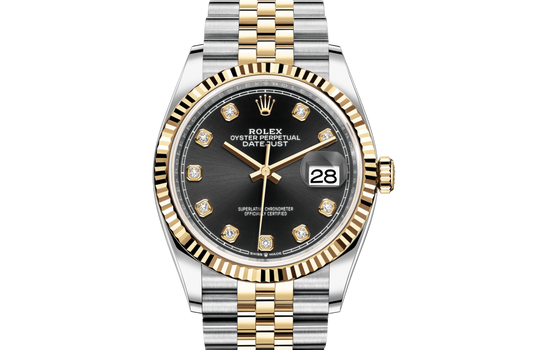 Rolex DATEJUST 36 Oyster, 36 mm, Oystersteel and yellow gold