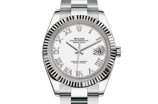 Rolex DATEJUST 41 Oyster, 41 mm, Oystersteel and white gold